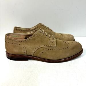 EUC Alden x J. Crew Alden 20984 Camel Suede Short Wing Tip Blucher USA 10.5 D